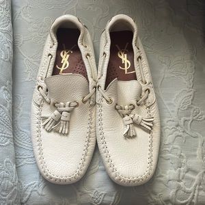 Mens new YSL white drivers size 39